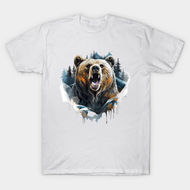 Roaring bear T-Shirt by ADybowska